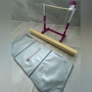 American Girl gymnastics set